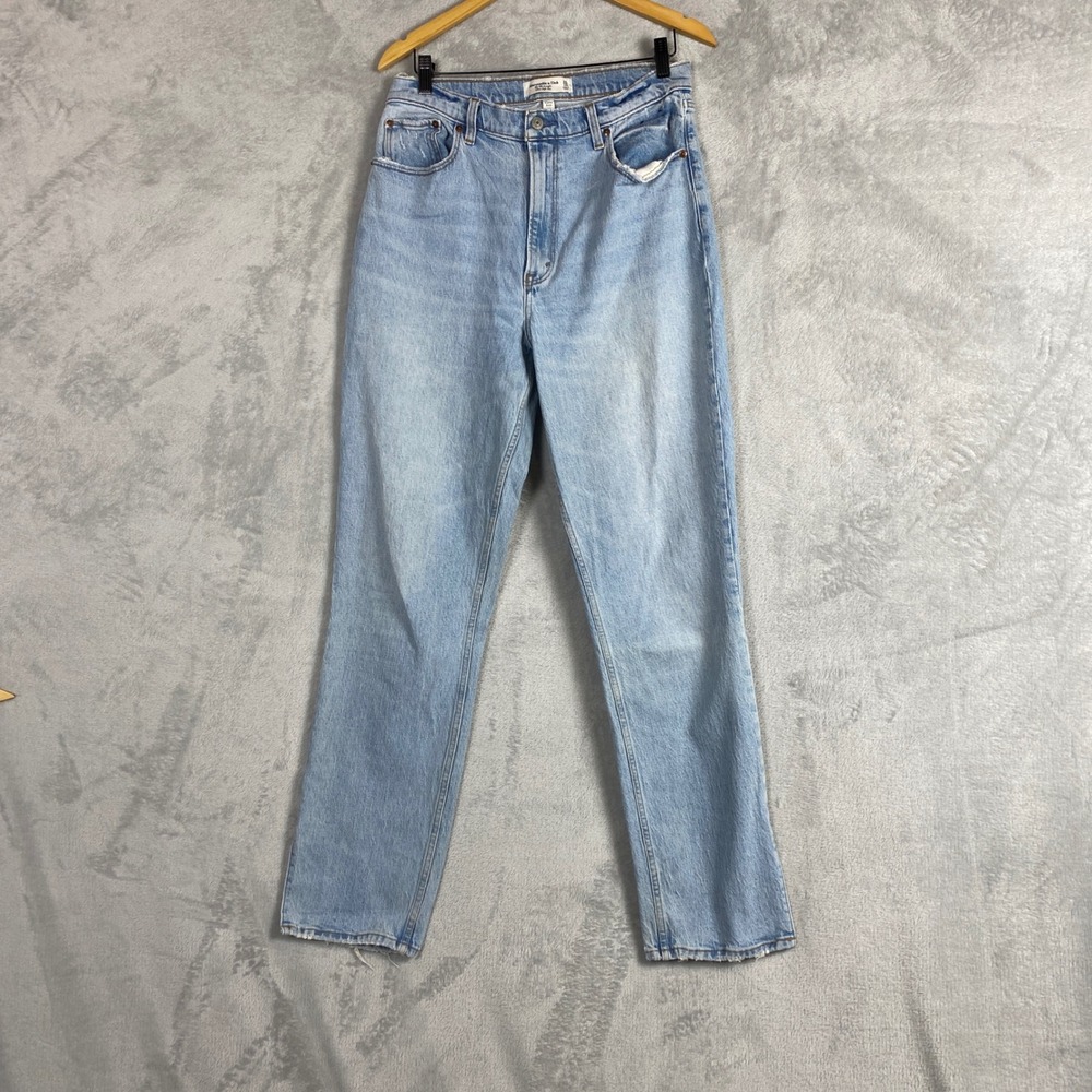 Abercrombie & Fitch Curve Love 90s Straight Ultra High Rise Jeans 31 12L